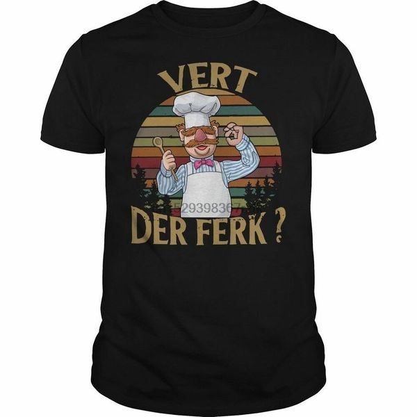 

шведский шеф-vert der ferk sunset урожай ретро черная футболка s-6xl