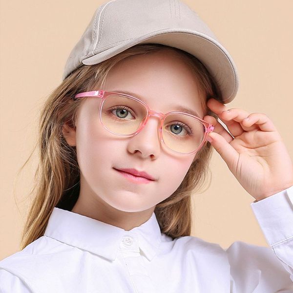 

square blue light kids glasses children boy girls computer transparent blocking anti reflective eyeglasses, White;black