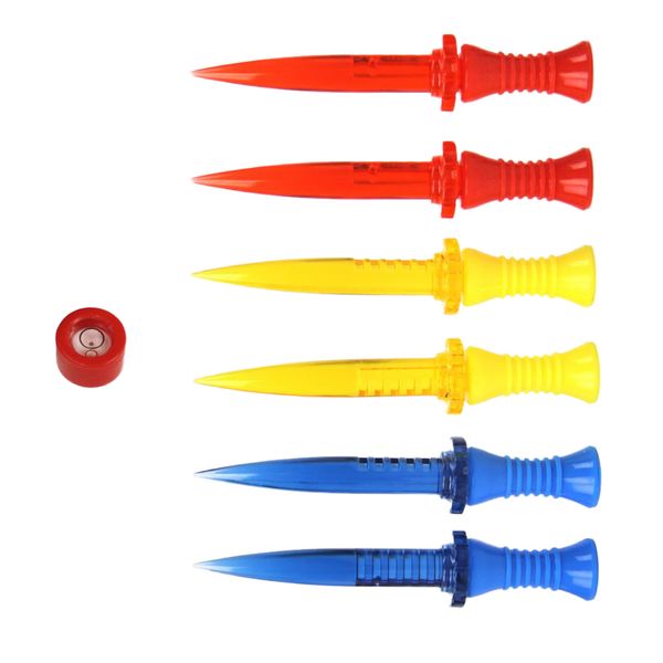 

6pcs less friction golf tee adjustable golf ball tee +correction auxiliary