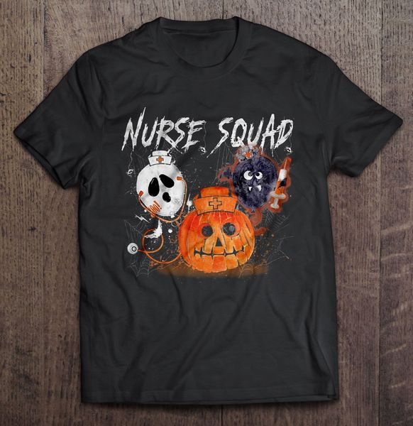 

men t shirt nurse squad pumpkin halloween women t-shirt