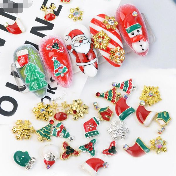 

nail art decorations mixed shape christmas rivet beads, ornaments, women accessories, diy alloy beauty for girl,, Silver;gold
