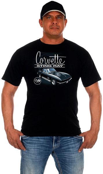 

jh design men's chevy corvette stingray t-shirt crewneck t-shirt for men