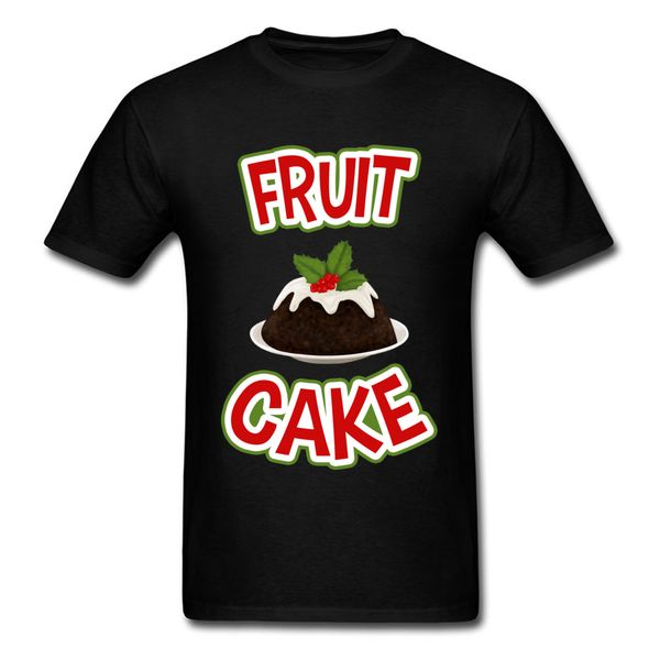 

christmas fruit cake t-shirt family gift tees men black clothes funny t shirt letter cartoon tshirts summer new cotton