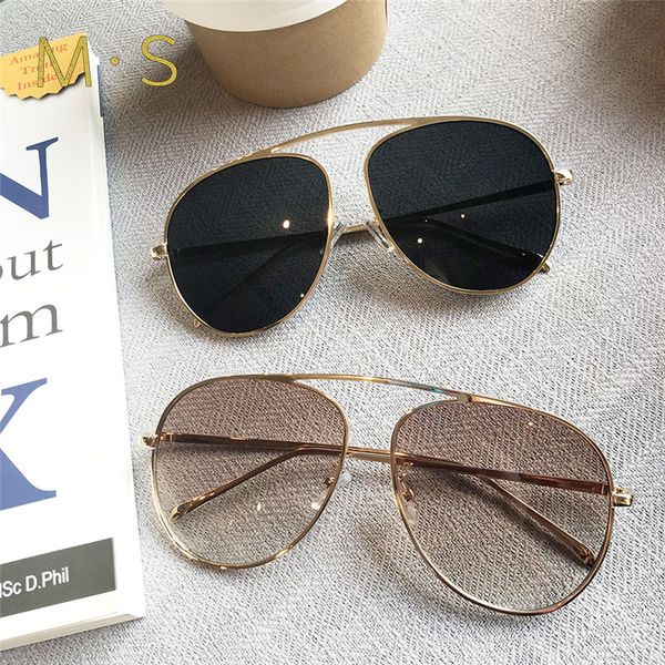 

ms 2020 female sunglasses brand designer sunglasses pilot sun glasses fashion women luxury decoration classic eyewear uv400, White;black