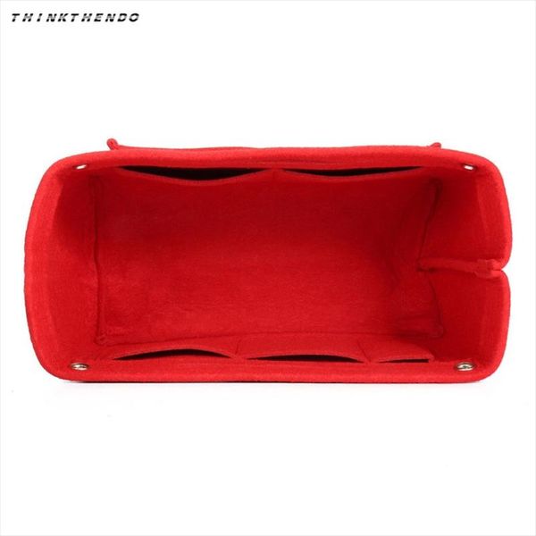 

thinkthendo fashion multifunction handbag organizer purse insert bag felt fabric storage cosmetic makeup bag case new