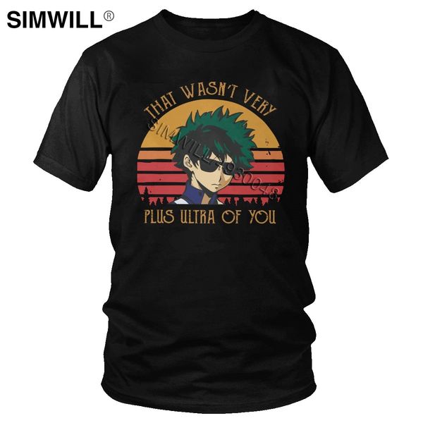 

vintage my hero academia tee men summer тенниска хлопка круглым воротом с коротким рукавом izuku midoriya футболка японская манга merch