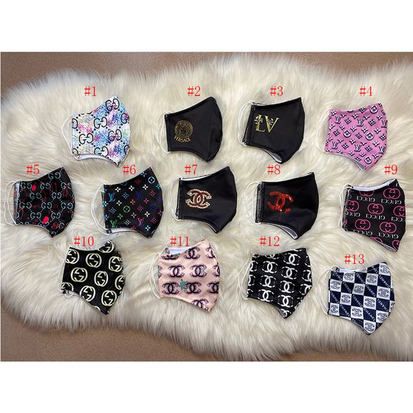 

luxury designer face masks luxury mask washable cloth dustproof respirator outdoor cycling fashion letter patterns print masks dhl shipping