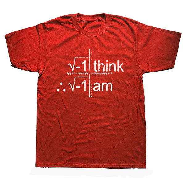 

summer style fashion i think therefore i am math t-shirt brand clothing men t shirt cotton short sleeve
