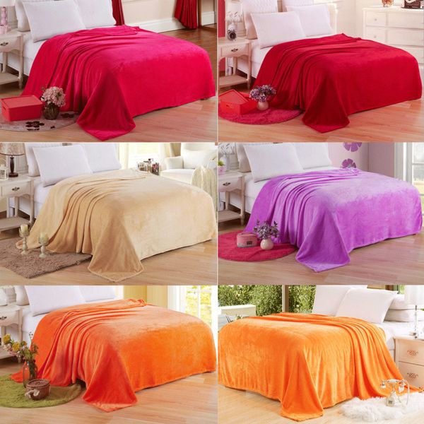 

super soft warm micro plush fleece wool blanket throw fuzzy rug winter luxury plush microfiber fabric sofa bedding towel hot