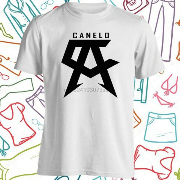 

новый альварес канел бокс логотип mens белого футболка размер s m l xl 2xl 3xl