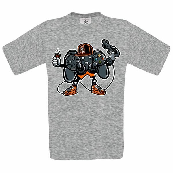 

lets play 2 game gamer joystick console station joypad kids mens t shirt ts5