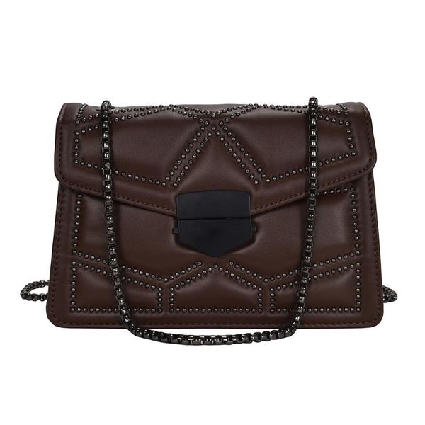 

quality leather casual female flap bag chain strap shoulder bag for women vintage solid ladies' messenger crossbody bolsos