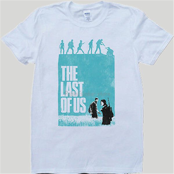 

summer men cotton tshirt the last of us blue poster men's white, custom made t-shirt men brand t-shirt male tees