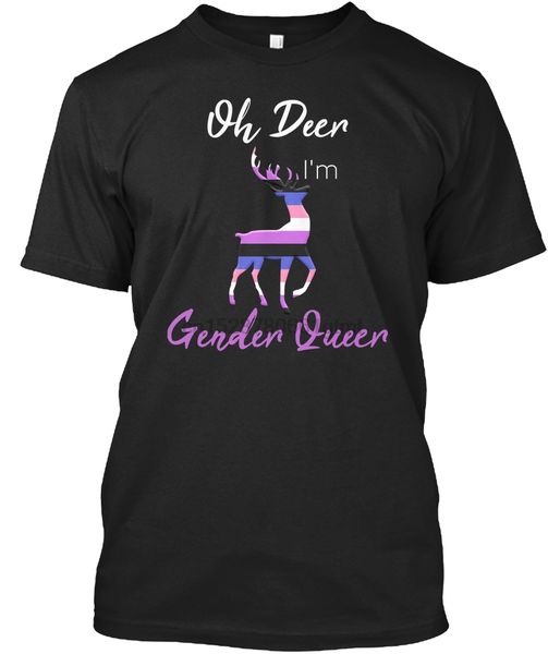 

men t shirt genderfluid nonbinary deer gender queer women t-shirt