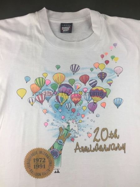 

урожай mens l 1991 альбукерке balloon fiesta фестиваль 20-летие t-shirt