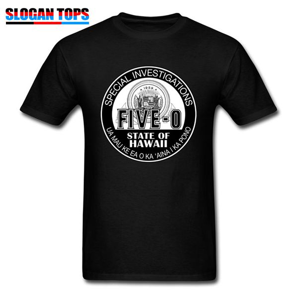 

смешного tshirt мужчина 2019 black тройники hawaii five o специального дознаватель щит пользовательских футболки летние каникулы тенниска хл