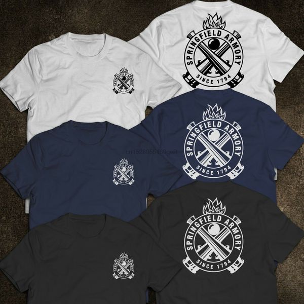

new cool springfield armory logo since 1794 mens black t-shirt