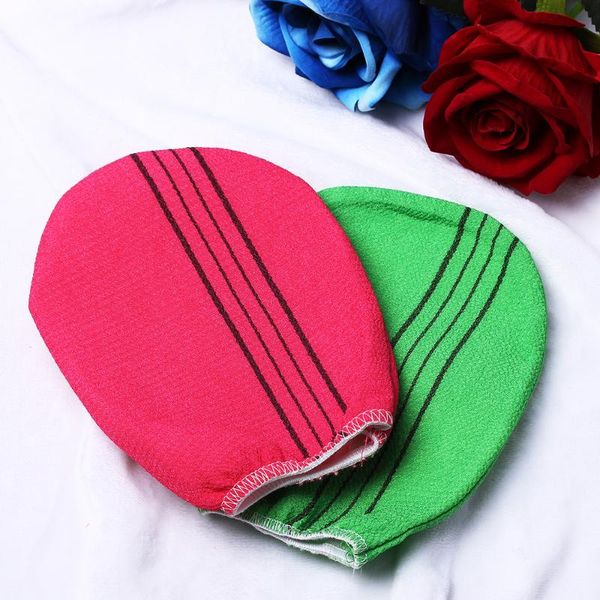 

bath brushes, sponges & scrubbers 1pc practical green red durable viscose fiber exfoliating body shower scrubber towel korean italy glove ba