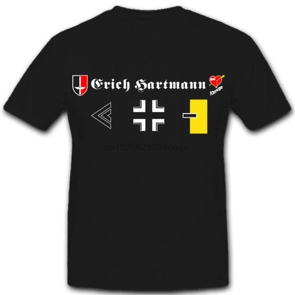 

men fashion color fashion o-neck casual erich hartmann 143 crest ace air force airmen machine me 109 t-shirt