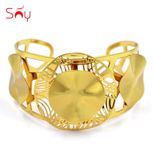 

sunny jewelry fashion jewelry 2020 cuff bracelets bangles for women flower hollow out for party wedding daily wear, Black