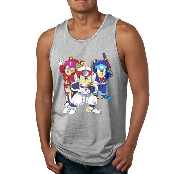

samurai pizza cats tank retro crewneck summer cotton sleeveless shirt