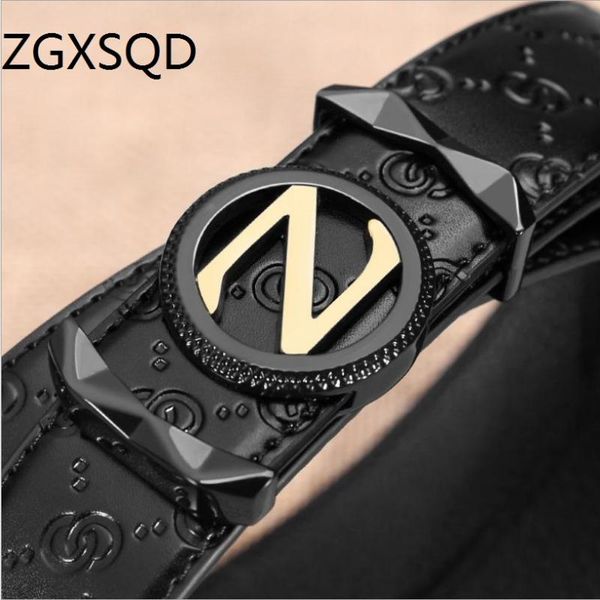 

2020 leather belt men's net red leather belt cargo new waistband letter buckle men, Black;brown