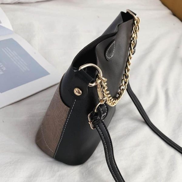 

bag for women 2020 fashion retro solid color crocodile shoulder bag messenger