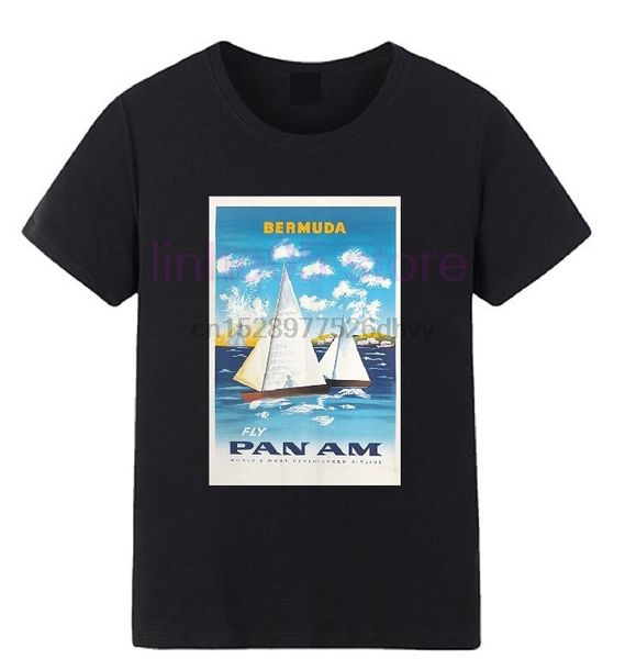 

pan am bermuda vintage poster artist anonymous usa c 1950 premium t shirt