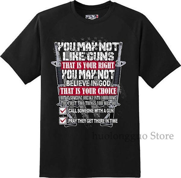 

you may not like guns patriotic american 2nd amendment t shirt new graphic tee 100% cotton men t shirt women tee