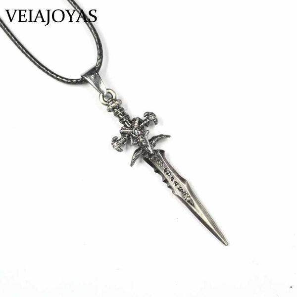 

pendant necklaces trendy jewelry game alsace sword pendants necklace vintage frostmourne alloy gifts for men, Silver