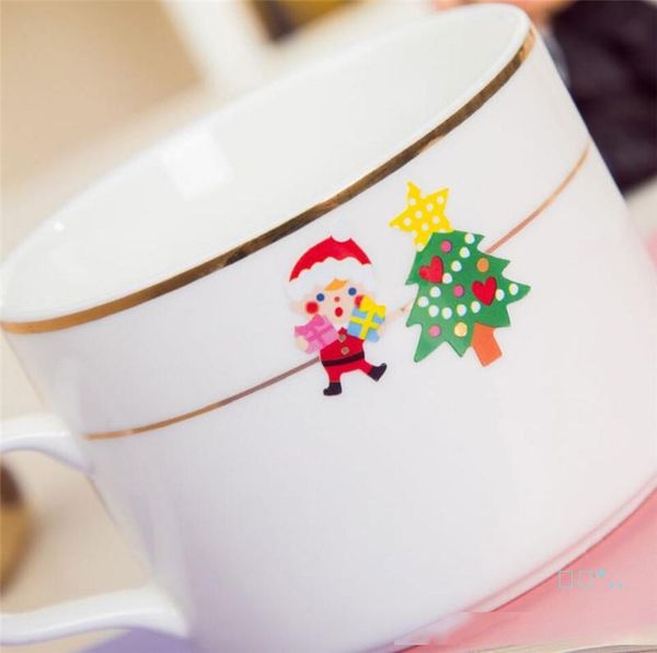 

christmas stickers cartoon santa claus christmas tree diy handmade pvc pet sticker snowflake stickers for glass windows party decor a110802