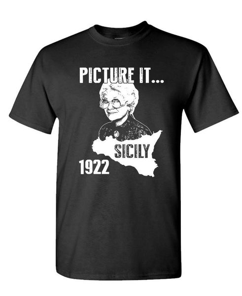 

picture it сицилия 1922 golden весёлого хлопок девушка унисекс летом 2019 pop cotton man tee смешных футболок