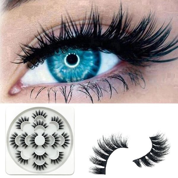 

outwomen fashion false eyelash soft long makeup luxury 6d false lashes fluffy strip eyelashes 7pair women's fashion apr17