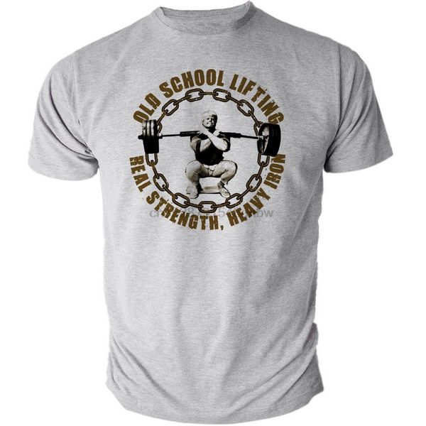 

old school training strongman power lifting bodybuilding pumping iron cross fit 2020 new fashion o neck slim fit skate t shirt