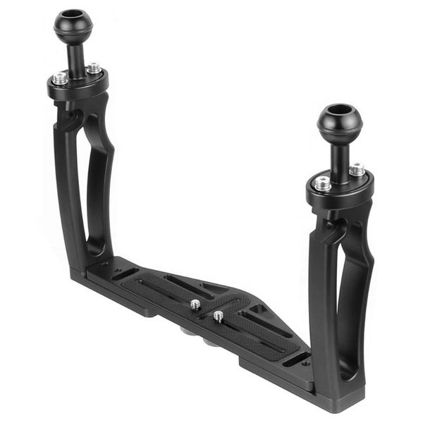 

дайвинг dual-hand фото кронштейн slr движение камера универсальной подводная фотография tray портативные ручки кронштейн