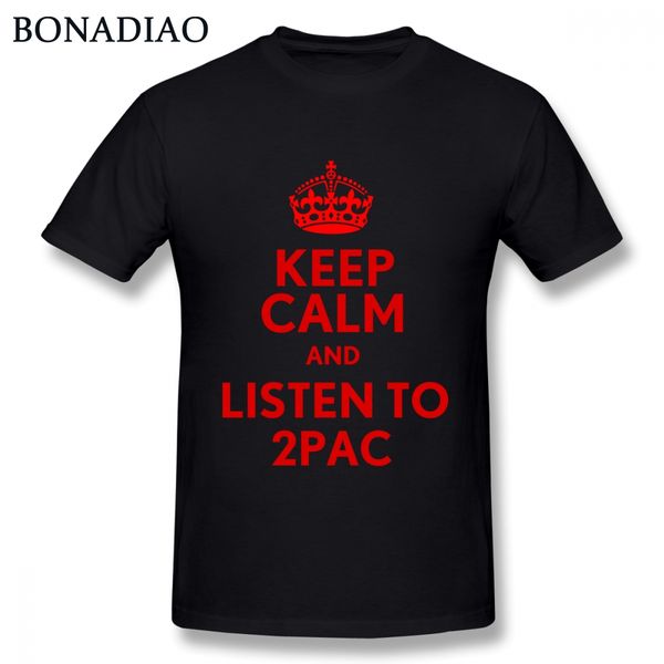 

calm хранить и слушать 2pac тенниску plus szie горячая продажа новых прибытия tee shirt мужской soft camiseta rock punk 2pac тупака