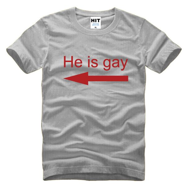 

he is gay letter print spoof funny mens men t shirt tshirt 2016 novelty short sleeve cotton t-shirt tee camisetas hombre