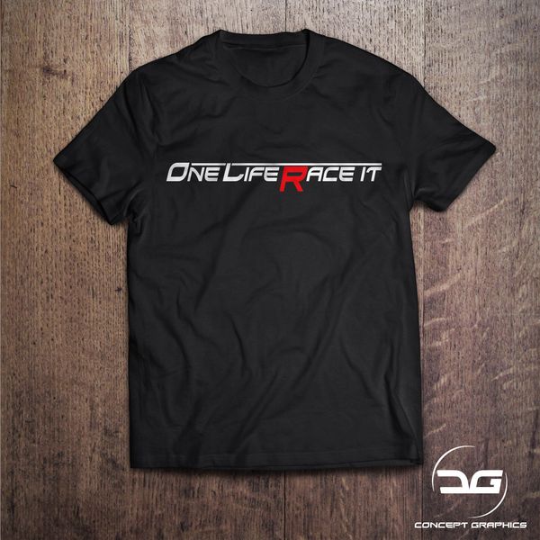 

2019 summer new cool tee shirt funny one life race it men's mechanic novelty car t-shirt birthday gift for him cotton t-shirt