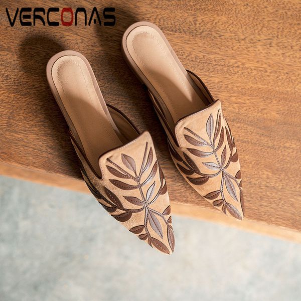 

verconas 2020 fashion classic design woman sandals women pumps kid suede summer casual pointed toe square high heels shoes woman, Black