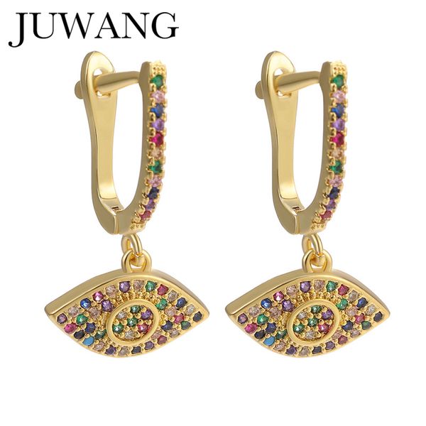 

dangle & chandelier arrival evil eyes earring gold zirconia blue pendant small stud earrings for women luxury jewelry, Silver