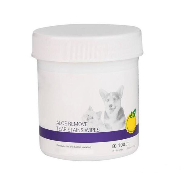 

pets cleaning wipes dog cat wet towel grooming supplies tear stain remover alcohol (100 wipes/canister) ship