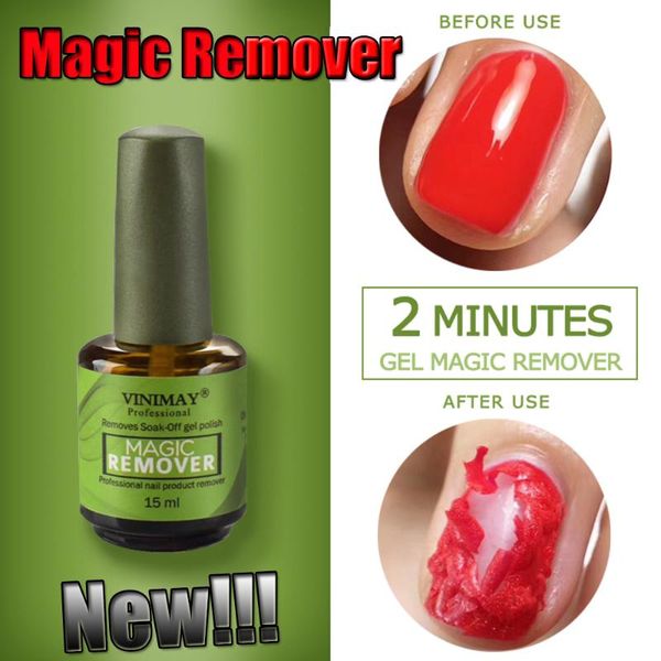 

new 15ml burst magic nail polish remover nail art uv gel polish remove soak off acrylic clean degreaser for manicure cleanser, Red;pink