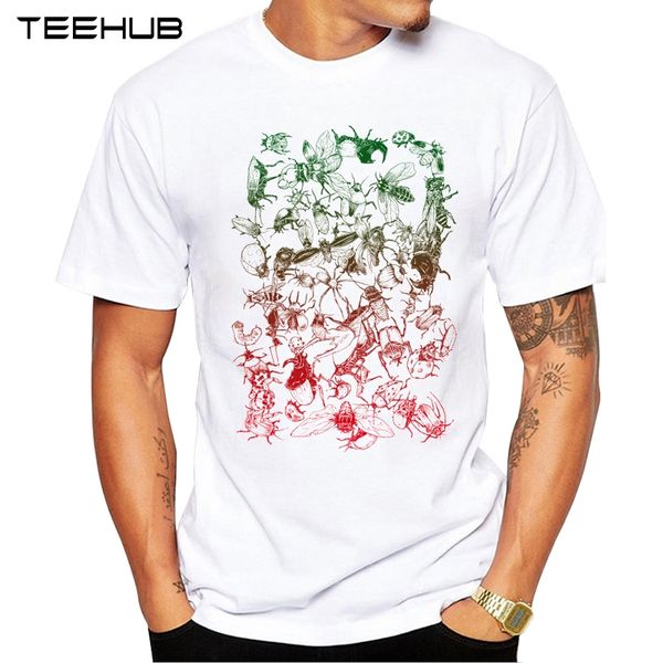 

new arrivals 2019 teehub cool insects design men's fashion printed t-shirt short sleeve o-neck hipster tee