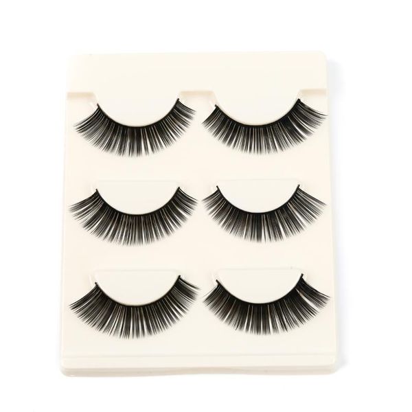 

3 pairs natural false eyelashes fake lashes long makeup 3d mink lashes eyelash extension mink eyelashes for beauty