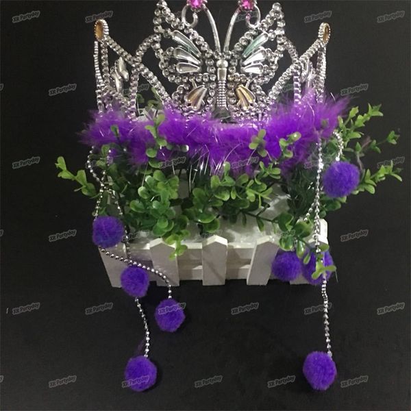 

light up butterfly crown hair band led flashing headbands women girls rave glow party home decor birthday