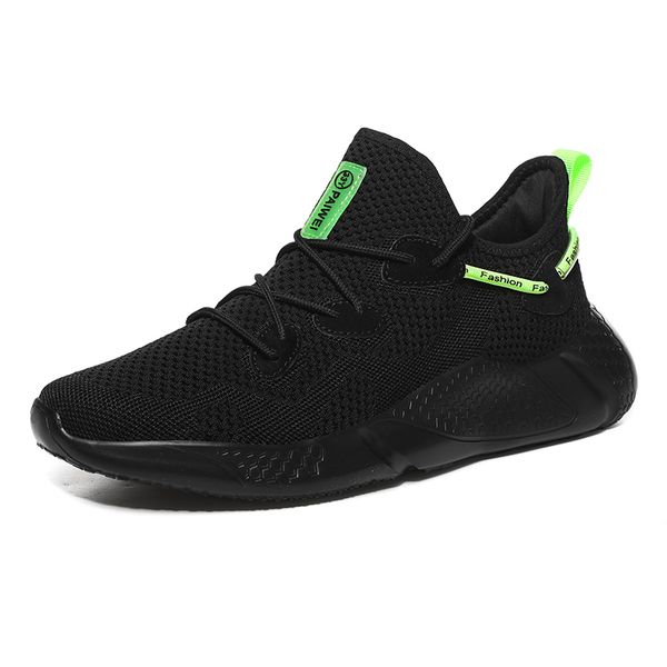 

newcasualshoesmenfashionlightweightlace-upmeshflatsneakersmalecomfortablesoftwalkingfootwearbaskethommebigsize, Black