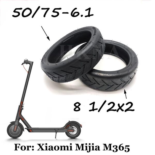 

8 1 / 2х2 бескамерной шины для mijia m365 электрический самокат 8,5 дюймовый 50 / 75-6.1 вакуума шин запасные части