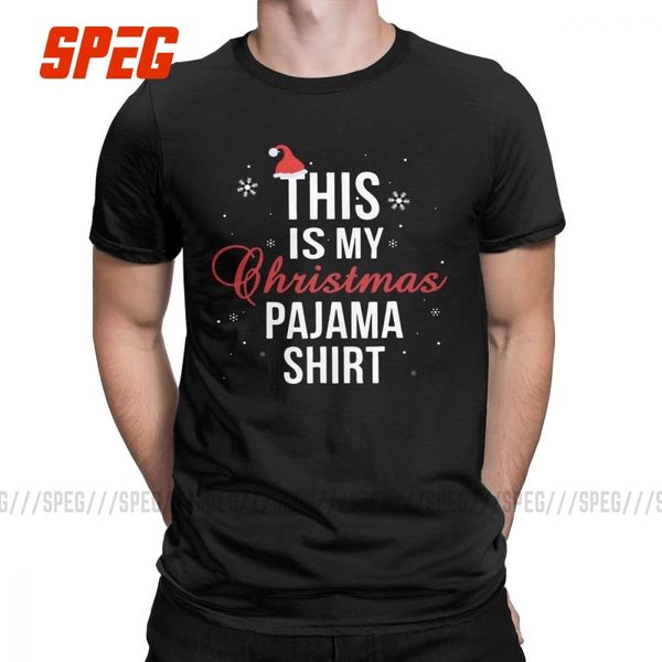 

men this is my christmas pajama family shirt t-shirt awesome round neck short sleeve tee clothes cotton christmas gift t shirts