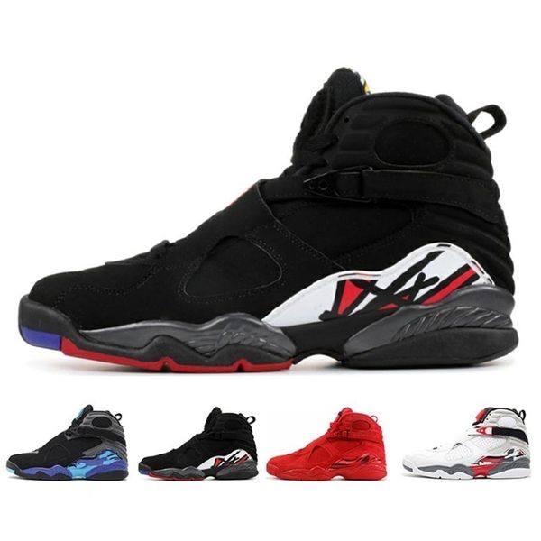 

2019 valentines day aqua white 8s black 8 men basketball shoes chrome countdown pack 3 peat viii mens trainers sports sneaker size 7-13 rugk