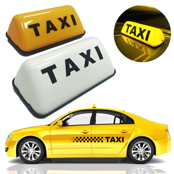 

universal led taxi roof light dc 12v 3w waterproof yellow/white indicator lamp car cab lamps car decorative lights styling